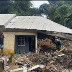 Collapsed refuse dump