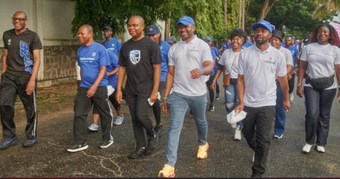 Cross-section of participants during the 12th edition of the Stanbic IBTC Together4ALimb Walk held recently in Lagos.
