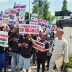 Residents of Miango in Bassa Local Government Area of Plateau State protesting 11 years without electricity