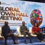 From left: Pastor Tayo Tubo, representing the Minister, Kiddies Media Ministry, Mrs Jessie Kalu, Executive Minister of Children’s Affairs, LoveWorld, Pastor Christine Okechukwu, Executive Minister of Education, LoveWorld, Pastor Dr. Afolabi Oketunji, Executive Minister, Ministry of Information, LoveWorld, Pastor T.T. Temisan during a Global Town Hall Meeting organised by the Ministry in Lagos last week in Lagos