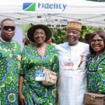 L-R: Ozioma Anyanonu, Regional Bank Head, Onitsha, Fidelity Bank Plc; Victoria Abuka, Team Lead, Corporate Social Responsibility, Fidelity Bank Plc; Chief Emmanuel Ifejika, businessman; and Cynthia Ogbonna, Team Lead, Brand Management, Fidelity Bank Plc: during the Fidelity Food Bank distribution at the 2026 Ofala Festival in Onitsha, Anambra State, recently.