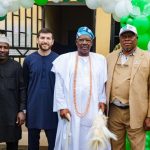 Caption: L-R: Hon. Lawal Aina Musbau, Chairman, House Committee on Health, Sari El-Khalil, Managing Director, Seven-Up Bottling Company Ltd, HRM Oba Abdulfatai Oyeyinka Aremu Ojora, the Ojora of Ijora, Hon. Jimoh Olawale Saliu, Executive Chairman of Apapa-Iganmu LCDA at the unveiling of Sari Primary Health Centre, Sari-Iganmu, Apapa-Iganmu LCDA, Lagos State renovated by Seven-Up Bottling Company Ltd recently.